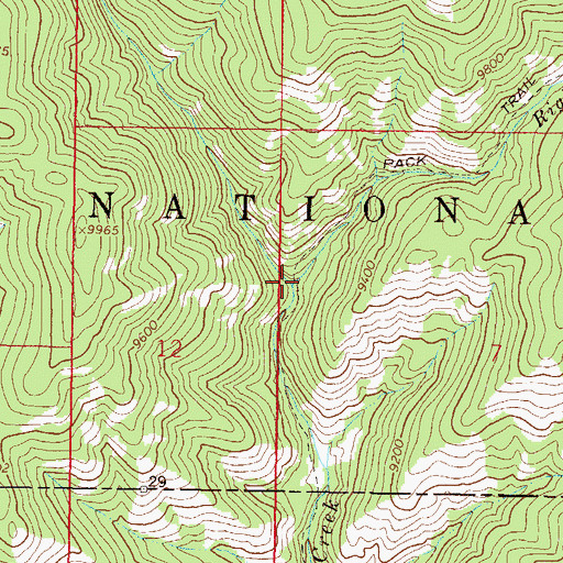 Topographic Map of Right Hand Dawson Creek, CO