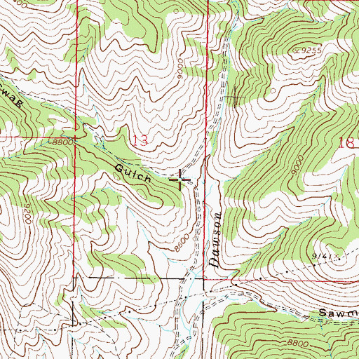 Topographic Map of Swag Gulch, CO