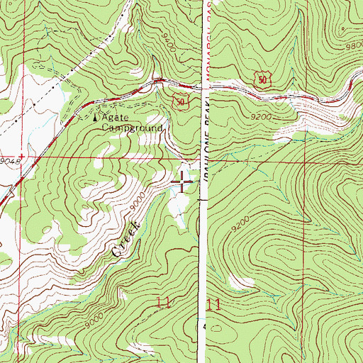 Topographic Map of Brier Creek, CO