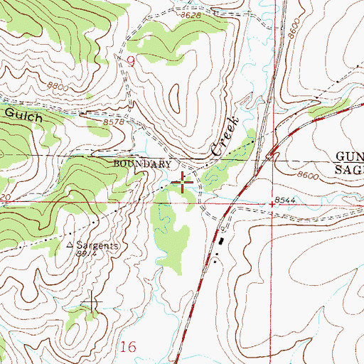 Topographic Map of Agate Creek, CO