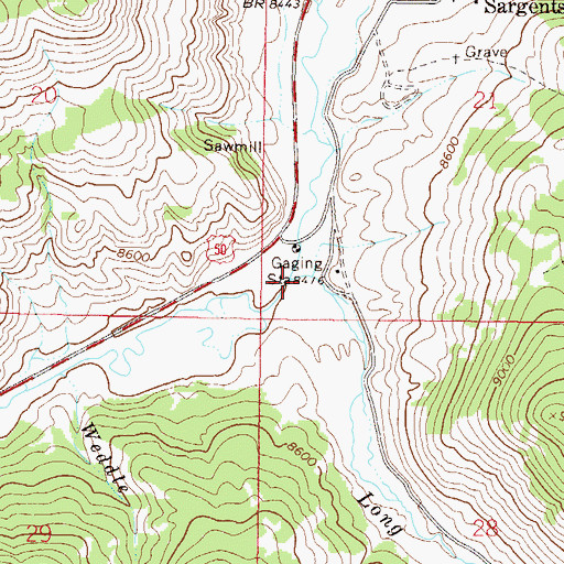 Topographic Map of Long Branch, CO