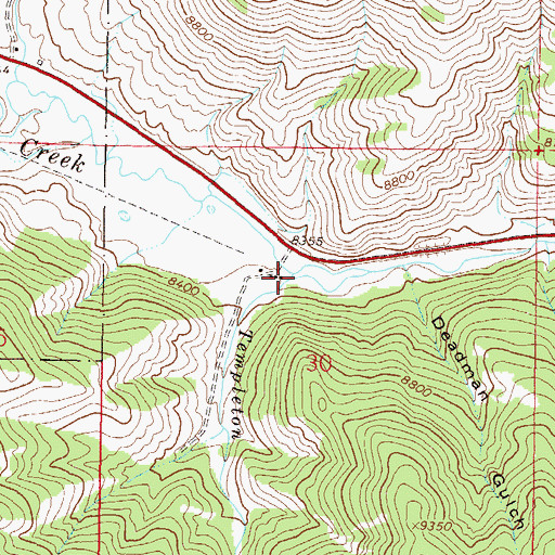 Topographic Map of Templeton Creek, CO