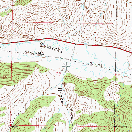 Topographic Map of Hicks Creek, CO