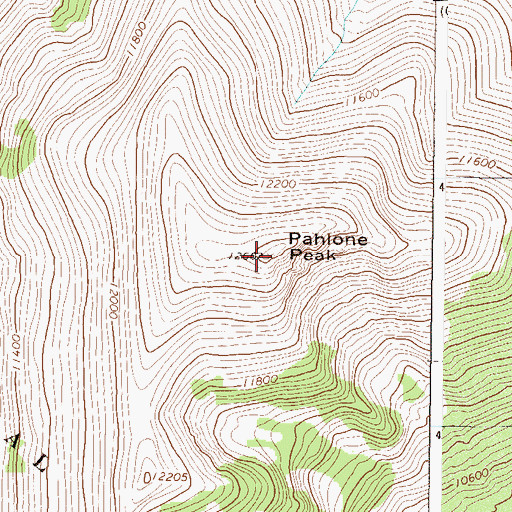 Topographic Map of Pahlone Peak, CO