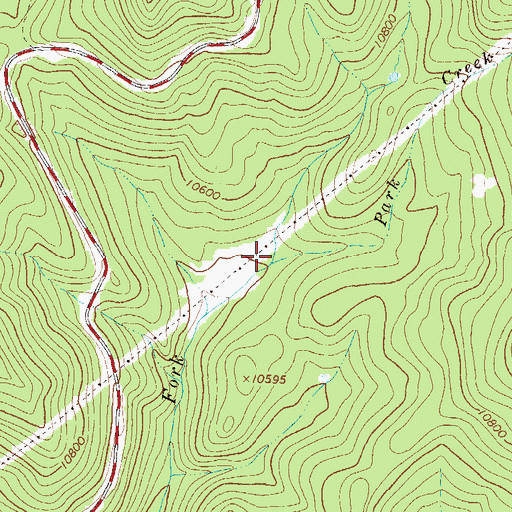 Topographic Map of Park Creek, CO