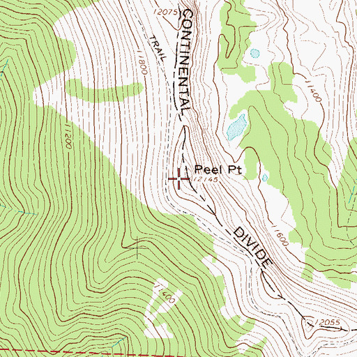 Topographic Map of Peel Point, CO