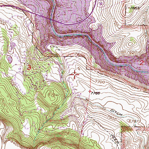 Topographic Map of Swift Creek, CO