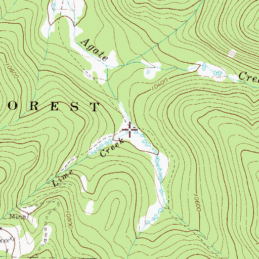 Topographic Map of Lime Creek, CO