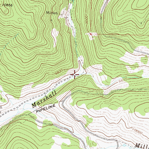 Topographic Map of Harry Creek, CO