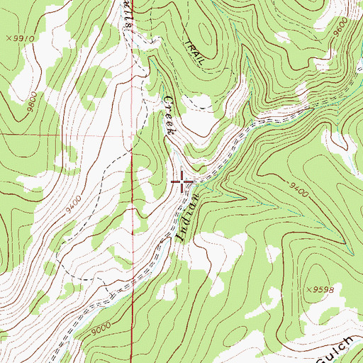 Topographic Map of Bulls Creek, CO