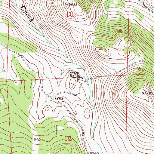 Topographic Map of Cooper Ranch, CO