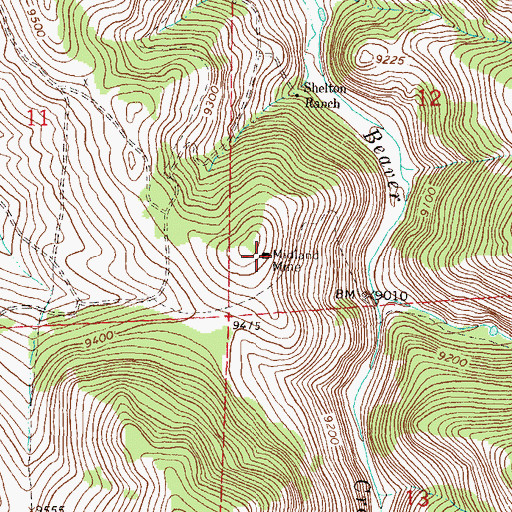 Topographic Map of Midland Mine, CO