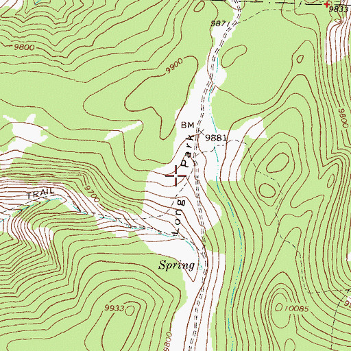 Topographic Map of Long Park, CO