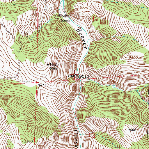 Topographic Map of East Beaver Creek, CO