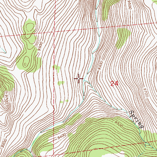 Topographic Map of Spring Hill Creek, CO
