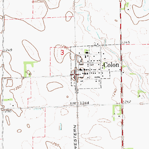 Topographic Map of Colon (historical), NE
