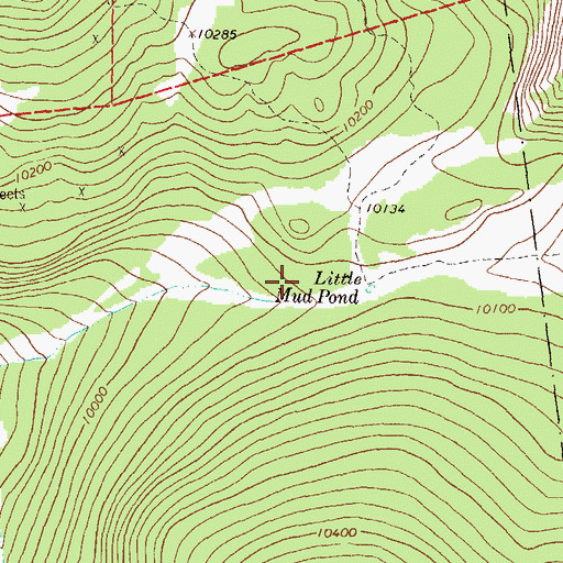 Topographic Map of Little Mud Pond, CO