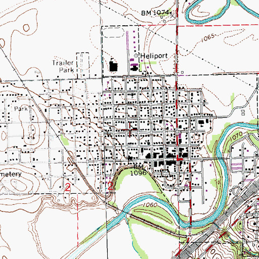 Topographic Map of Christian Church, NE