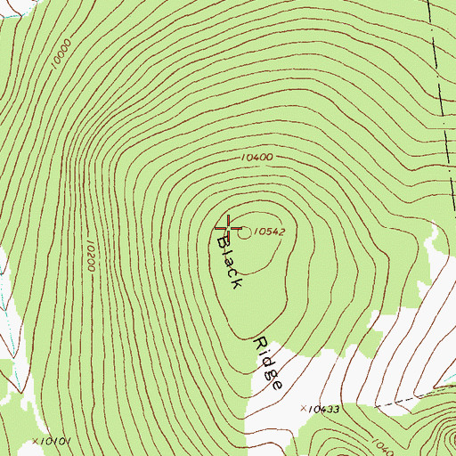 Topographic Map of Black Ridge, CO