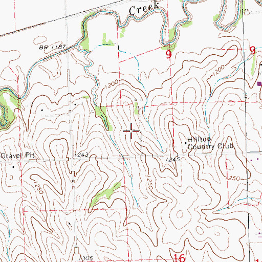 Topographic Map of Saunders Medical Center, NE