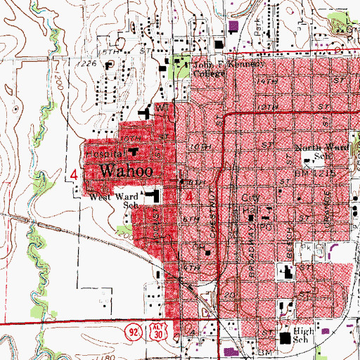 Topographic Map of Bethlehem Lutheran Church, NE