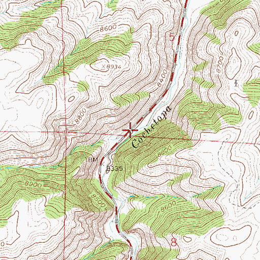 Topographic Map of Muddy Creek, CO