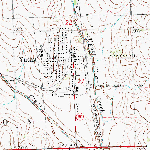 Topographic Map of Yutan Family Dentistry, NE