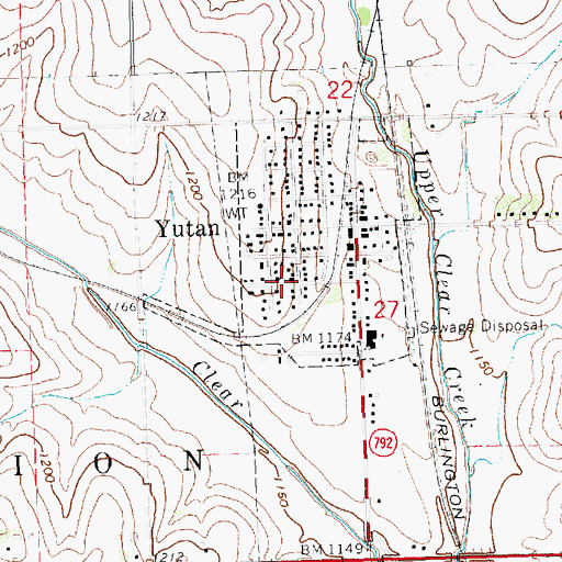 Topographic Map of Saint Peters United Church of Christ, NE