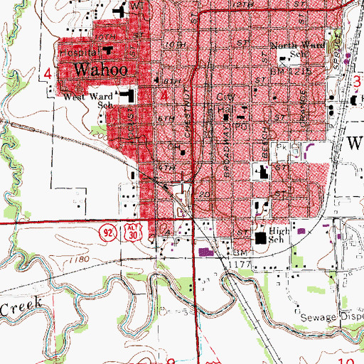 Topographic Map of Saunders County Historical Museum, NE