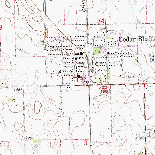 Topographic Map of Saint Matthews Lutheran Church, NE
