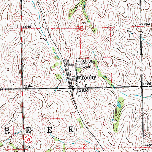 Topographic Map of Saint Vitus Catholic Church, NE