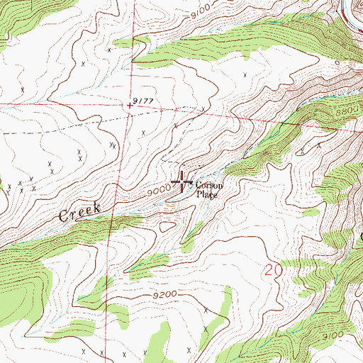 Topographic Map of Corson Place, CO