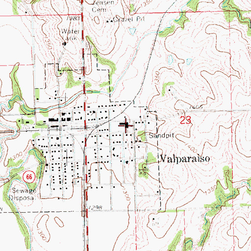 Topographic Map of Raymond Central Elementary School, NE