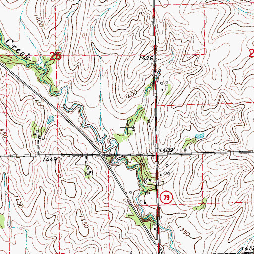 Topographic Map of Czechland Lake Recreation Area, NE