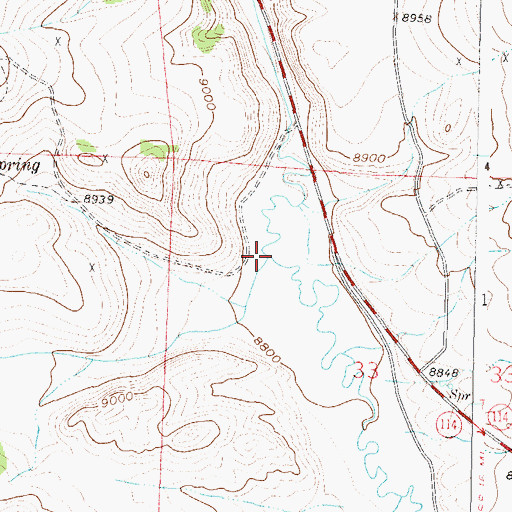 Topographic Map of Alkali Creek, CO