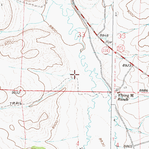 Topographic Map of Homestead Gulch, CO