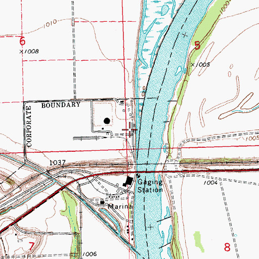 Topographic Map of Blair Optimist River Park, NE