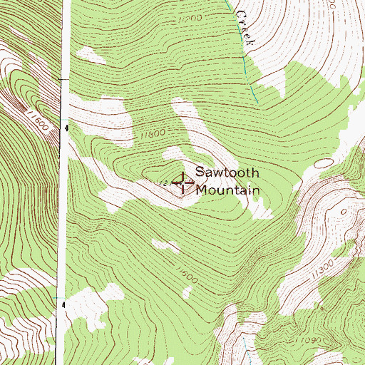 Topographic Map of Sawtooth Mountain, CO