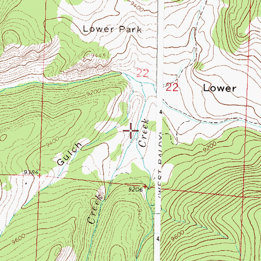 Topographic Map of West Gismo Creek, CO