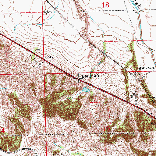 Topographic Map of Lewis and Clark Camp Site: August 3-4 1804 Historical Marker, NE
