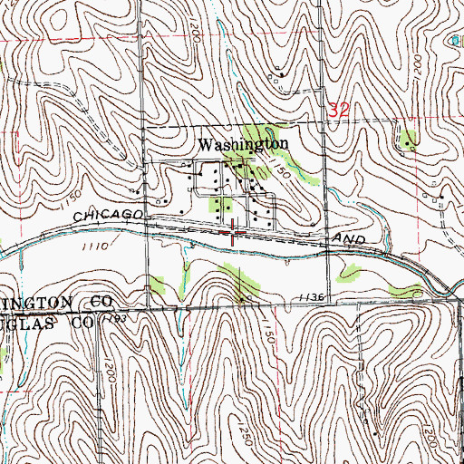 Topographic Map of Washington (historical), NE