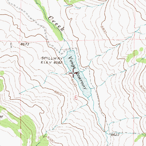 Topographic Map of Vouga Reservoir, CO