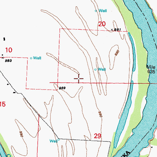 Topographic Map of Boyer Chute National Wildlife Refuge, NE