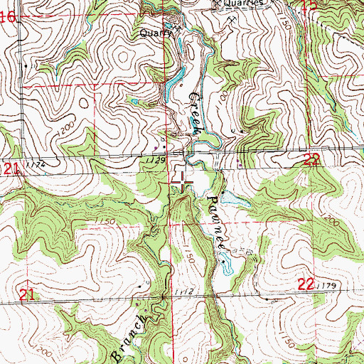 Topographic Map of Township of South Bend, NE