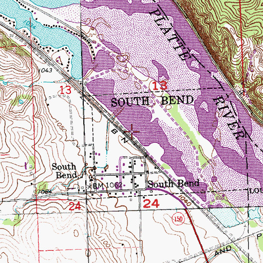 Topographic Map of South Bend, NE