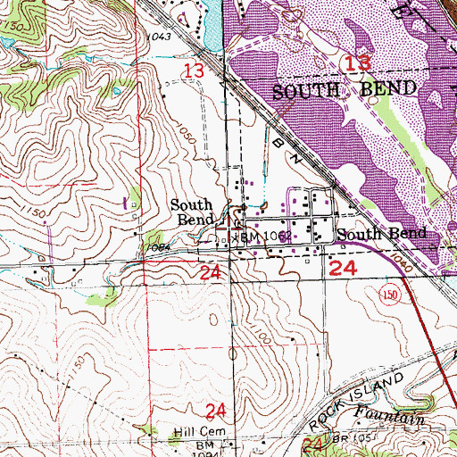 Topographic Map of South Bend School (historical), NE