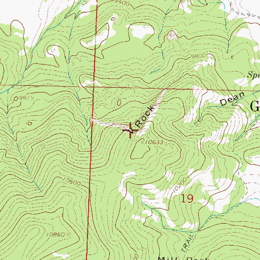 Topographic Map of V Rock, CO