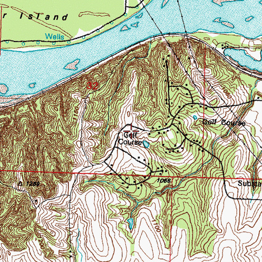 Topographic Map of Bay Hills Golf Course, NE