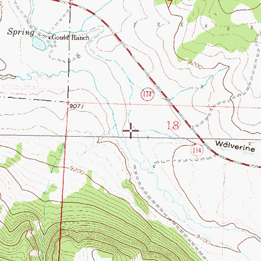 Topographic Map of Wolverine Gulch, CO
