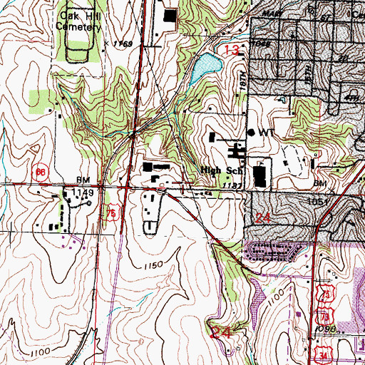 Topographic Map of Plattsmouth Family Dentistry, NE